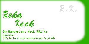 reka keck business card